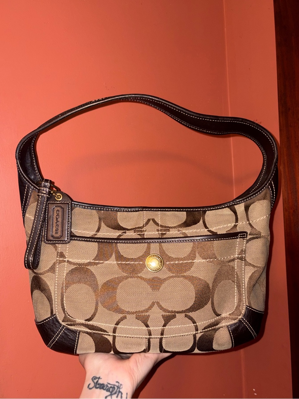Vintage Coach Ergo Signature Jacquard Hobo shoulder bag